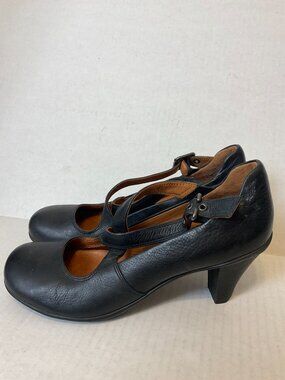 Gentle Souls Oh Sure Mary-Jane Heeled Shoes 10M Black Leather